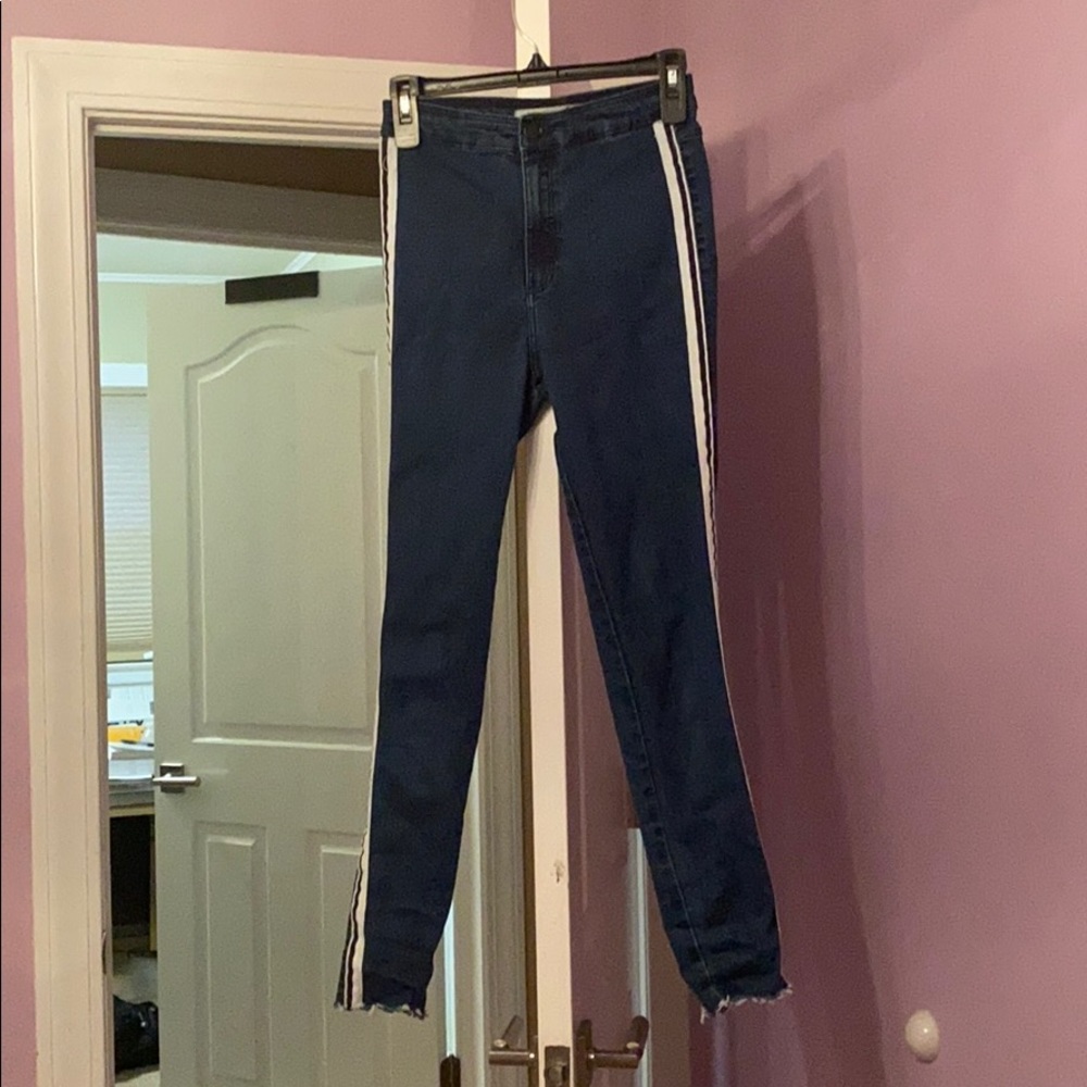 Zara trafaluc Denim high waist skinny jeans